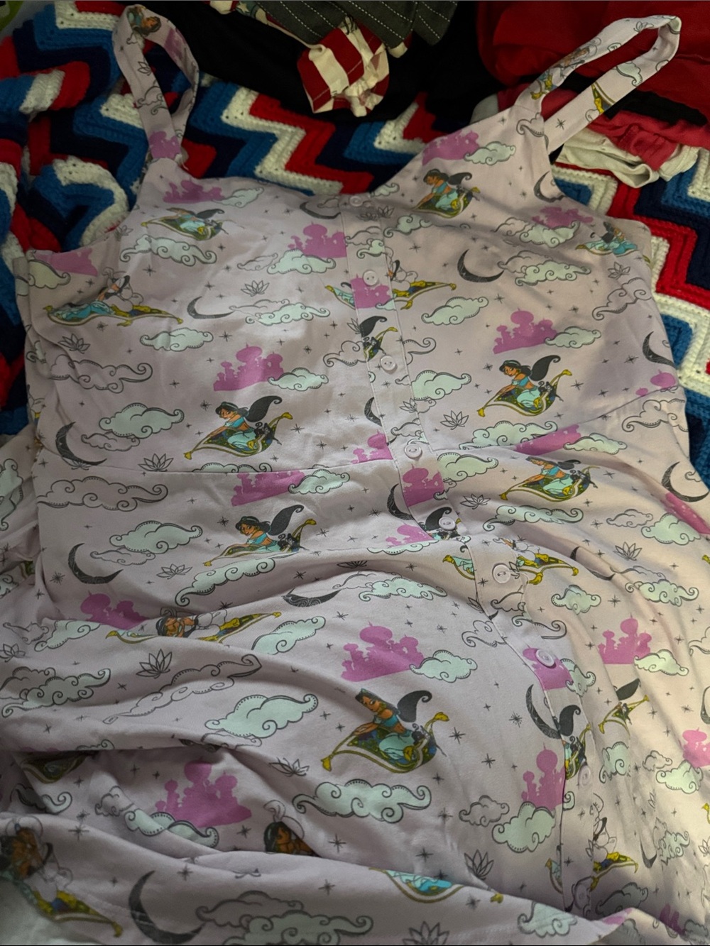 Her Universe Aladdin Lavender Princess Cloud Print Mini Dress